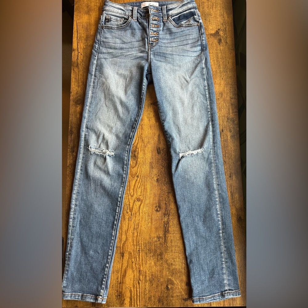 KanCan High Rise Straight Leg Jeans (27 waist)